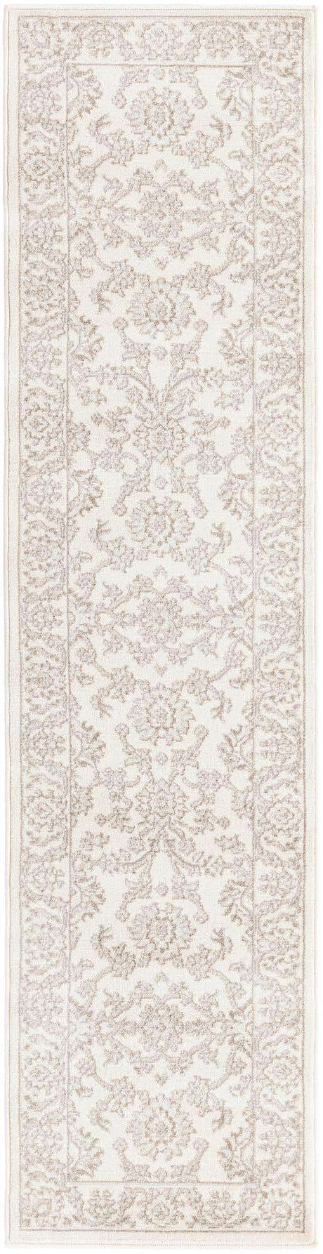 Ivory 2' x 8' Charlotte Runner Area Rug 100% Polypropylene With Jute Backing Traditional Classical Durable Carpet for Living Dining Office Rooms for Sale at Rug Engine