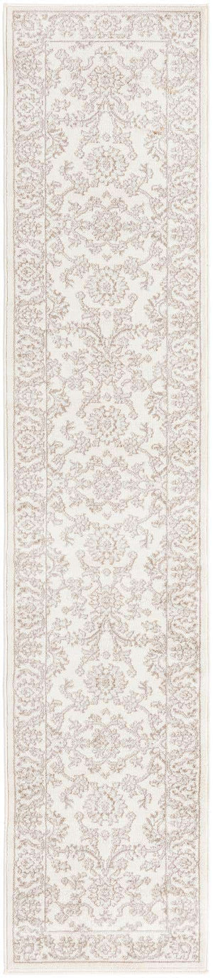 Ivory 2' x 9' 10 Charlotte Runner Area Rug 100% Polypropylene With Jute Backing Traditional Classical Durable Carpet for Living Dining Office Rooms for Sale at Rug Engine