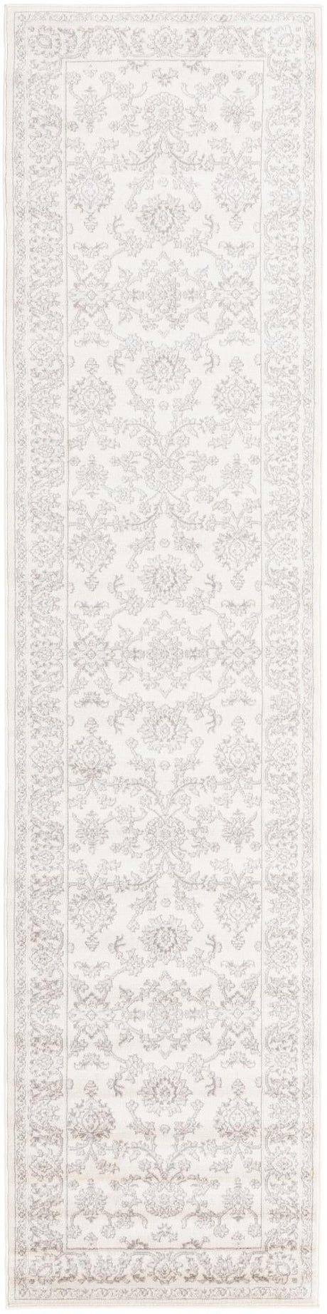 Ivory 3' 1 x 13' 1 Charlotte Runner Area Rug 100% Polypropylene With Jute Backing Traditional Classical Durable Carpet for Living Dining Office Rooms for Sale at Rug Engine