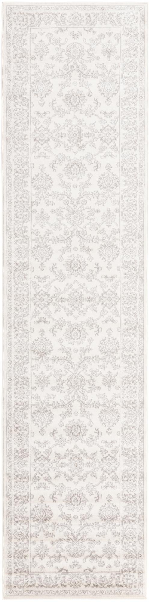 Ivory 3' 1 x 13' 1 Charlotte Runner Area Rug 100% Polypropylene With Jute Backing Traditional Classical Durable Carpet for Living Dining Office Rooms for Sale at Rug Engine