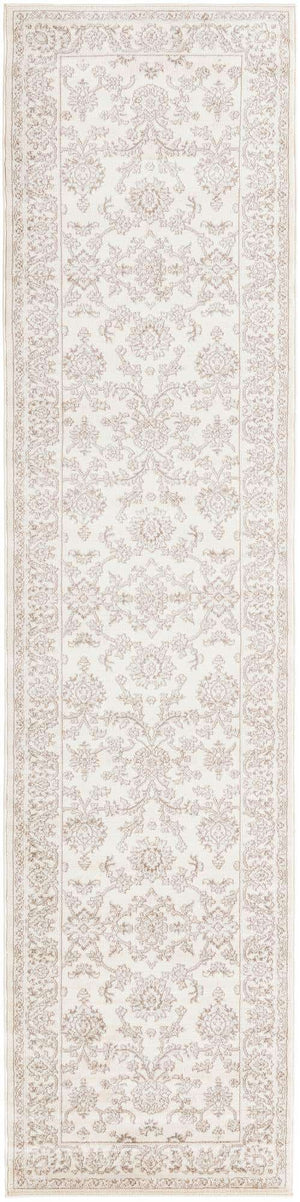 Ivory 3' 1 x 13' 1 Charlotte Runner Area Rug 100% Polypropylene With Jute Backing Traditional Classical Durable Carpet for Living Dining Office Rooms for Sale at Rug Engine