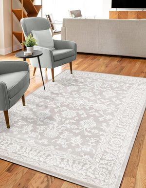Light Gray 10' x 14' 1 Charlotte Rectangle Area Rug 100% Polypropylene With Jute Backing Traditional Classical Durable Carpet for Living Dining Office Rooms for Sale at Rug Engine