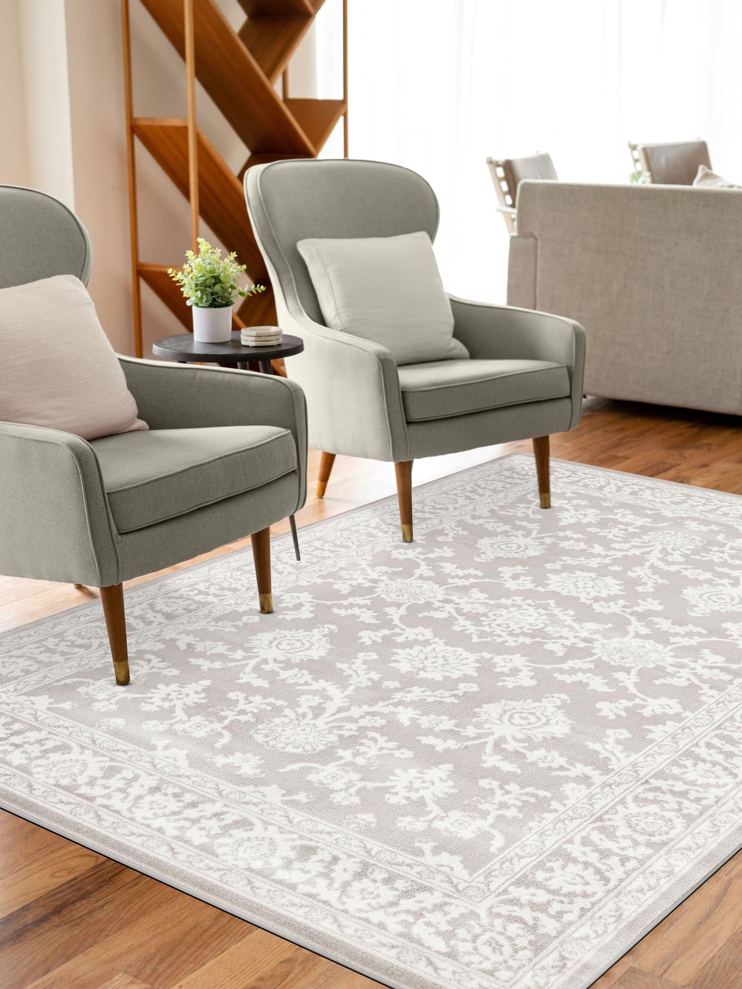 Light Gray 9' x 12' Charlotte Rectangle Area Rug 100% Polypropylene With Jute Backing Traditional Classical Durable Carpet for Living Dining Office Rooms for Sale at Rug Engine
