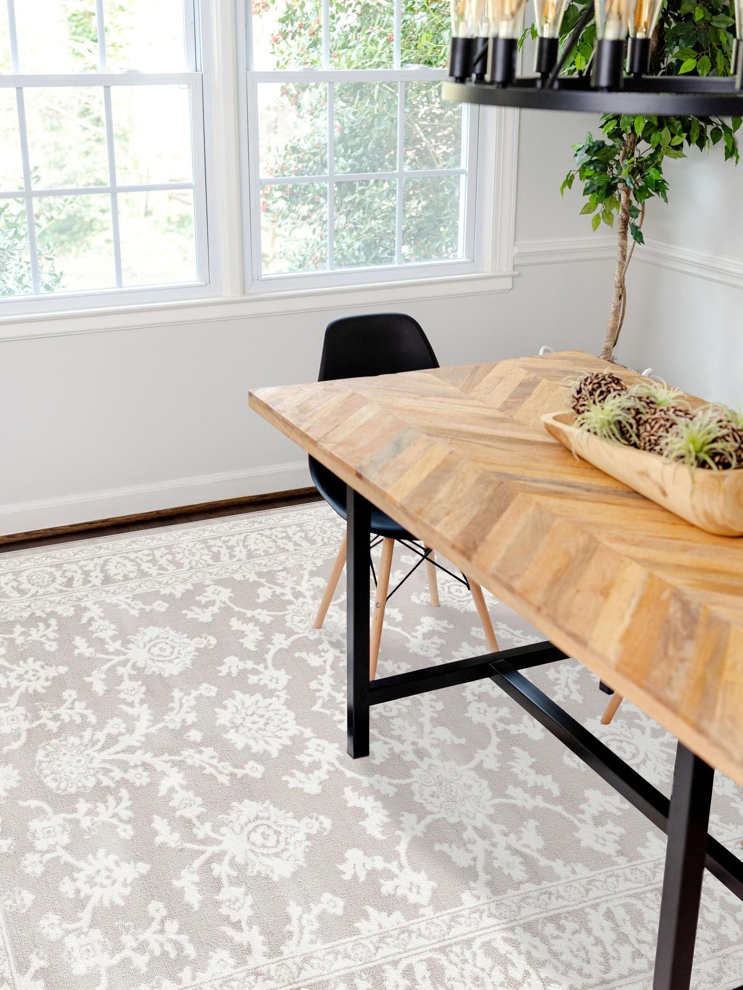 Light Gray 5' 3 x 8' Charlotte Rectangle Area Rug 100% Polypropylene With Jute Backing Traditional Classical Durable Carpet for Living Dining Office Rooms for Sale at Rug Engine