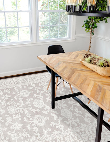 Light Gray 10' x 13' Charlotte Rectangle Area Rug 100% Polypropylene With Jute Backing Traditional Classical Durable Carpet for Living Dining Office Rooms for Sale at Rug Engine