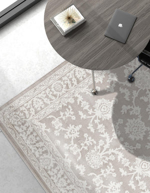 Light Gray 7' 1 x 10' Charlotte Rectangle Area Rug 100% Polypropylene With Jute Backing Traditional Classical Durable Carpet for Living Dining Office Rooms for Sale at Rug Engine