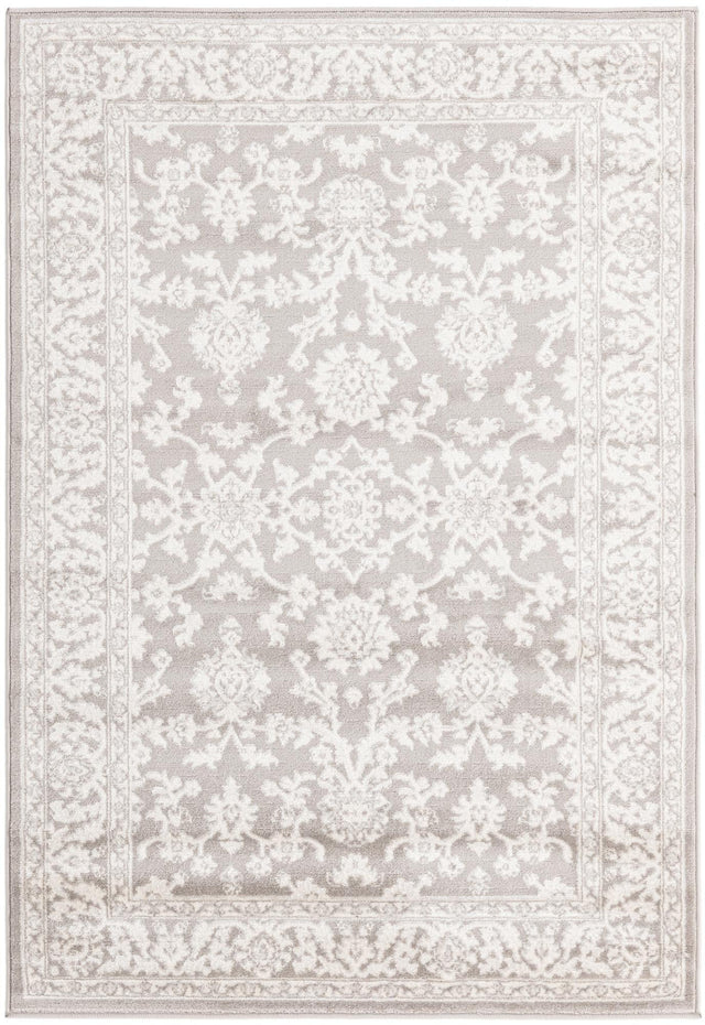 Light Gray 4' 1 x 6' 1 Charlotte Rectangle Area Rug 100% Polypropylene With Jute Backing Traditional Classical Durable Carpet for Living Dining Office Rooms for Sale at Rug Engine