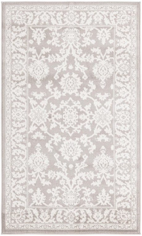 Light Gray 3' 1 x 5' 3 Charlotte Rectangle Area Rug 100% Polypropylene With Jute Backing Traditional Classical Durable Carpet for Living Dining Office Rooms for Sale at Rug Engine