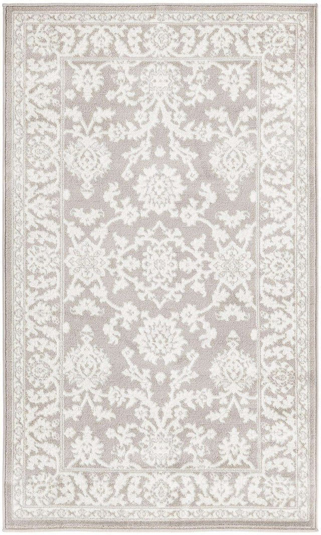 Light Gray 3' 1 x 5' 3 Charlotte Rectangle Area Rug 100% Polypropylene With Jute Backing Traditional Classical Durable Carpet for Living Dining Office Rooms for Sale at Rug Engine