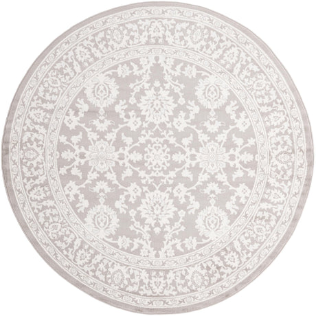 Light Gray 7' 10 x 7' 10 Charlotte Round Area Rug 100% Polypropylene With Jute Backing Traditional Classical Durable Carpet for Living Dining Office Rooms for Sale at Rug Engine