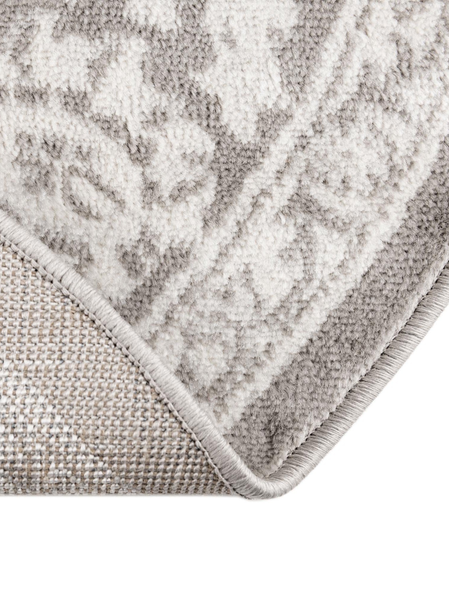 Light Gray 7' 10 x 7' 10 Charlotte Round Area Rug 100% Polypropylene With Jute Backing Traditional Classical Durable Carpet for Living Dining Office Rooms for Sale at Rug Engine