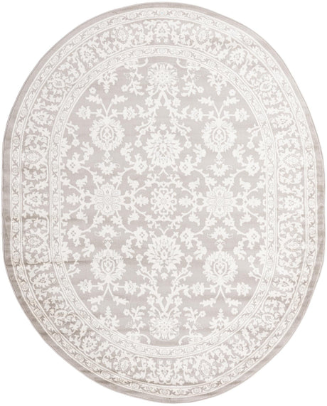 Light Gray 7' 10 x 10' Charlotte Oval Area Rug 100% Polypropylene With Jute Backing Traditional Classical Durable Carpet for Living Dining Office Rooms for Sale at Rug Engine