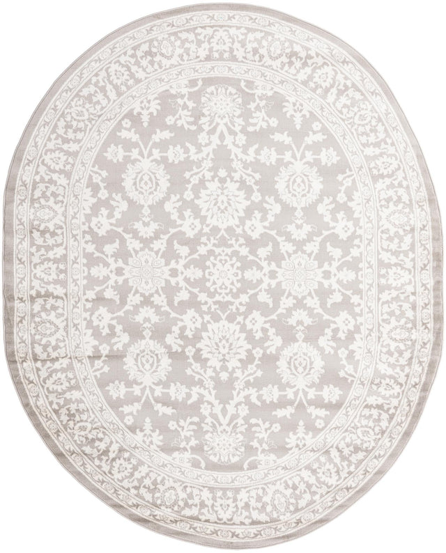 Light Gray 7' 10 x 10' Charlotte Oval Area Rug 100% Polypropylene With Jute Backing Traditional Classical Durable Carpet for Living Dining Office Rooms for Sale at Rug Engine