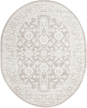 Light Gray 7' 10 x 10' Charlotte Oval Area Rug 100% Polypropylene With Jute Backing Traditional Classical Durable Carpet for Living Dining Office Rooms for Sale at Rug Engine