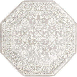 Light Gray 7' 10 x 7' 10 Charlotte Octagon Area Rug 100% Polypropylene With Jute Backing Traditional Classical Durable Carpet for Living Dining Office Rooms for Sale at Rug Engine