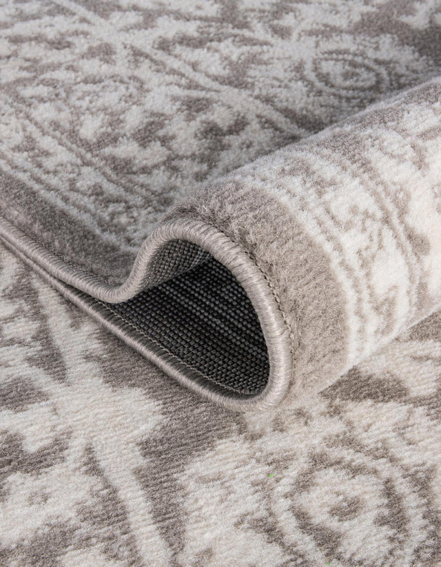 Light Gray 5' 3 x 5' 3 Charlotte Octagon Area Rug 100% Polypropylene With Jute Backing Traditional Classical Durable Carpet for Living Dining Office Rooms for Sale at Rug Engine