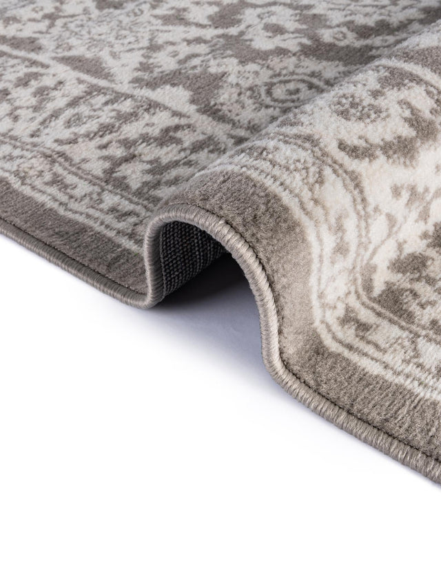 Light Gray 5' 3 x 5' 3 Charlotte Octagon Area Rug 100% Polypropylene With Jute Backing Traditional Classical Durable Carpet for Living Dining Office Rooms for Sale at Rug Engine