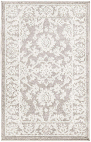 Light Gray 2' x 3' 1 Charlotte Rectangle Area Rug 100% Polypropylene With Jute Backing Traditional Classical Durable Carpet for Living Dining Office Rooms for Sale at Rug Engine