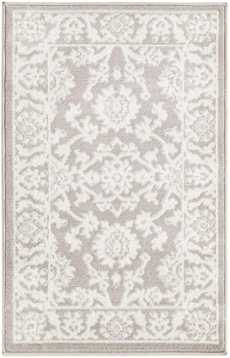 Light Gray 2' x 3' 1 Charlotte Rectangle Area Rug 100% Polypropylene With Jute Backing Traditional Classical Durable Carpet for Living Dining Office Rooms for Sale at Rug Engine