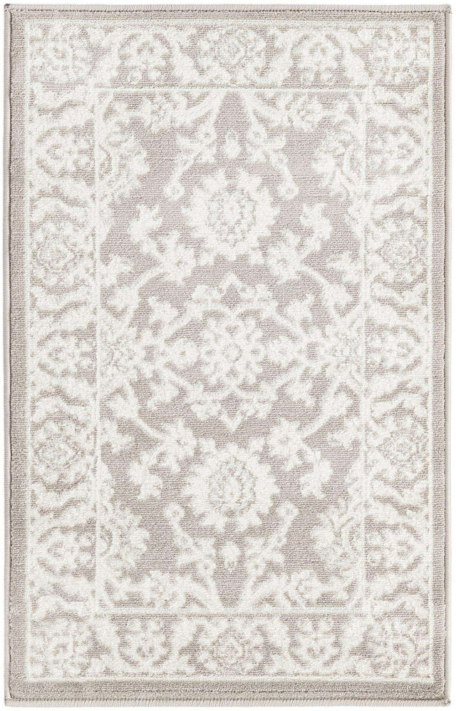 Light Gray 2' x 3' 1 Charlotte Rectangle Area Rug 100% Polypropylene With Jute Backing Traditional Classical Durable Carpet for Living Dining Office Rooms for Sale at Rug Engine