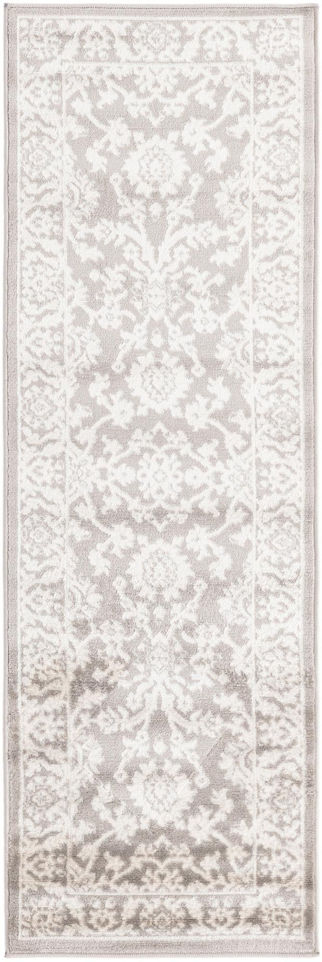Light Gray 2' x 6' 1 Charlotte Runner Area Rug 100% Polypropylene With Jute Backing Traditional Classical Durable Carpet for Living Dining Office Rooms for Sale at Rug Engine