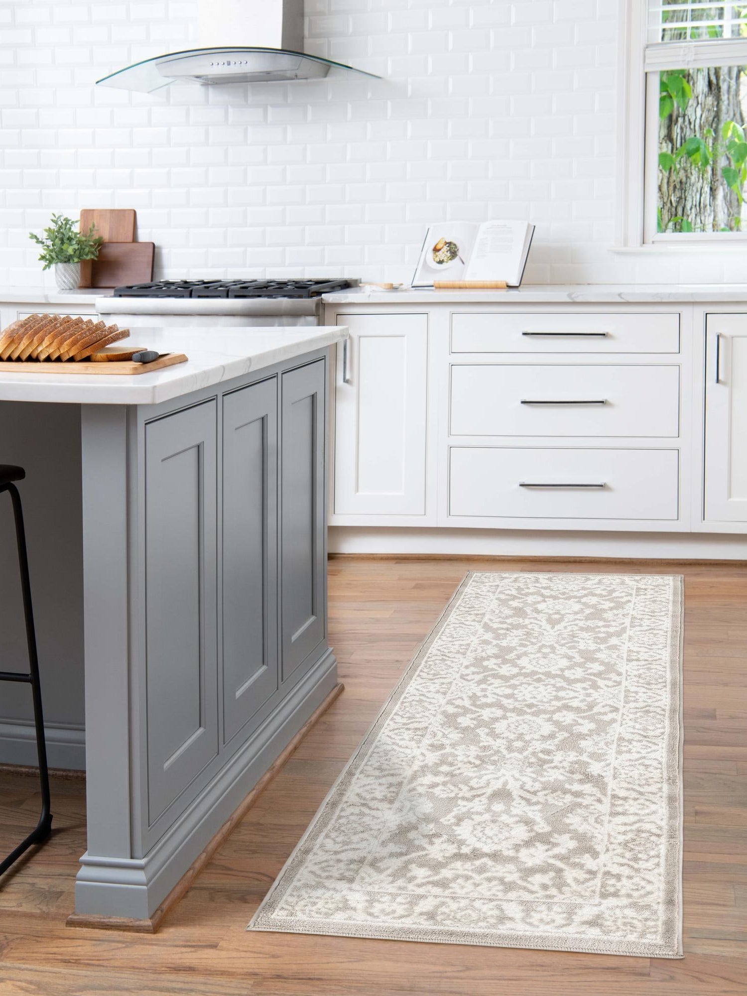 Light Gray 3' 1 x 16' 5 Charlotte Runner Area Rug 100% Polypropylene With Jute Backing Traditional Classical Durable Carpet for Living Dining Office Rooms for Sale at Rug Engine