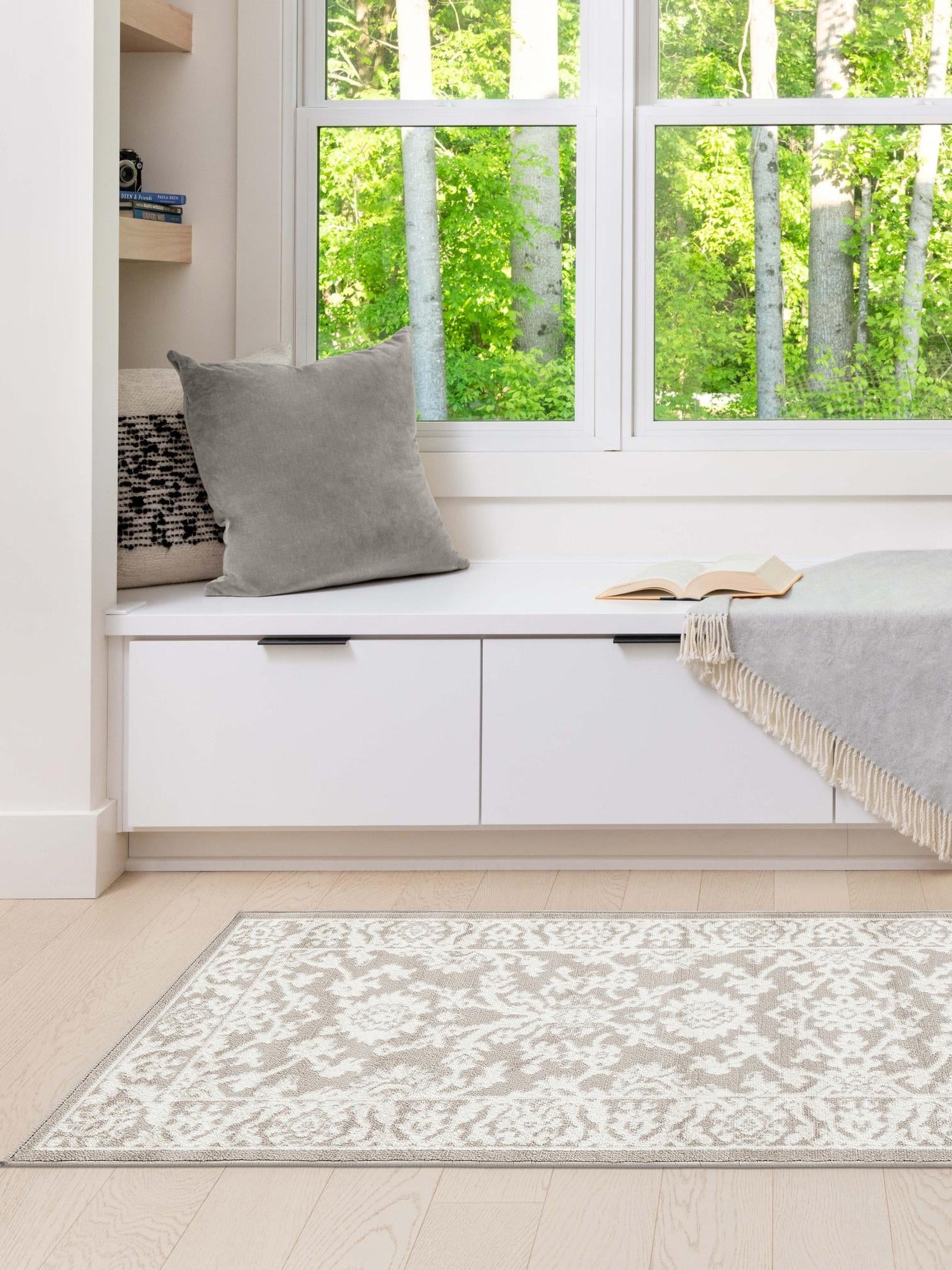 Light Gray 2' x 10' Charlotte Runner Area Rug 100% Polypropylene With Jute Backing Traditional Classical Durable Carpet for Living Dining Office Rooms for Sale at Rug Engine