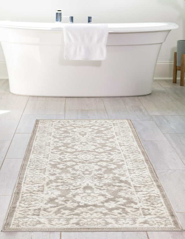 Light Gray 2' x 8' Charlotte Runner Area Rug 100% Polypropylene With Jute Backing Traditional Classical Durable Carpet for Living Dining Office Rooms for Sale at Rug Engine