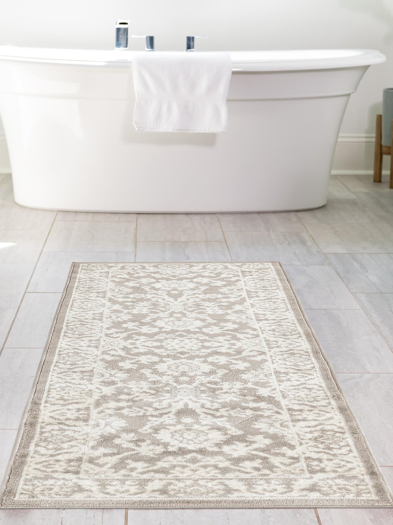 Light Gray 3' 1 x 13' 1 Charlotte Runner Area Rug 100% Polypropylene With Jute Backing Traditional Classical Durable Carpet for Living Dining Office Rooms for Sale at Rug Engine