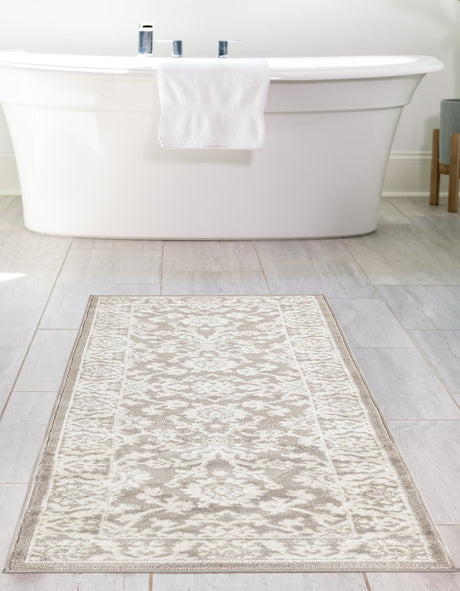 Light Gray 3' 1 x 16' 5 Charlotte Runner Area Rug 100% Polypropylene With Jute Backing Traditional Classical Durable Carpet for Living Dining Office Rooms for Sale at Rug Engine