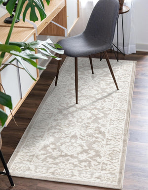 Light Gray 2' x 8' Charlotte Runner Area Rug 100% Polypropylene With Jute Backing Traditional Classical Durable Carpet for Living Dining Office Rooms for Sale at Rug Engine