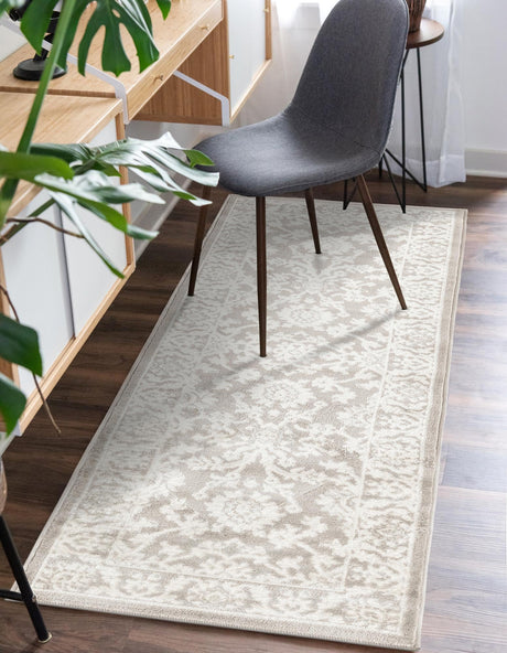 Light Gray 2' x 6' 1 Charlotte Runner Area Rug 100% Polypropylene With Jute Backing Traditional Classical Durable Carpet for Living Dining Office Rooms for Sale at Rug Engine