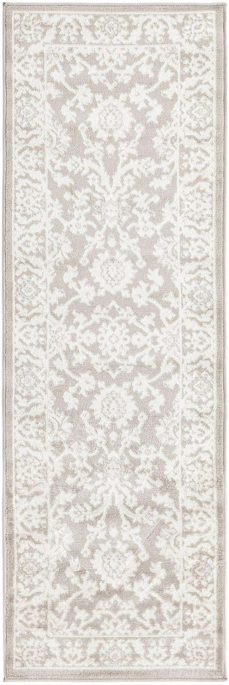 Light Gray 2' x 6' 1 Charlotte Runner Area Rug 100% Polypropylene With Jute Backing Traditional Classical Durable Carpet for Living Dining Office Rooms for Sale at Rug Engine
