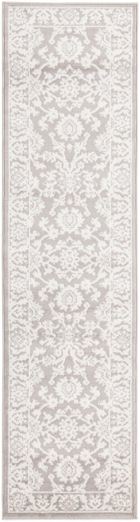 Light Gray 2' x 8' Charlotte Runner Area Rug 100% Polypropylene With Jute Backing Traditional Classical Durable Carpet for Living Dining Office Rooms for Sale at Rug Engine