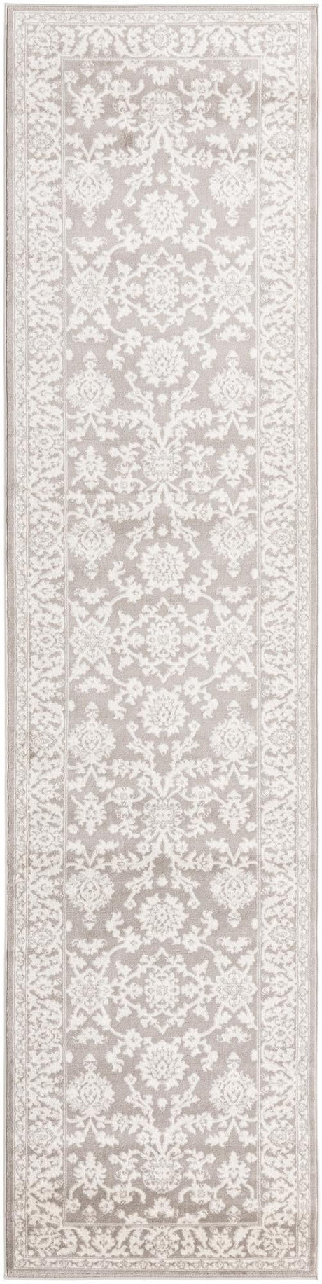 Light Gray 3' 1 x 13' 1 Charlotte Runner Area Rug 100% Polypropylene With Jute Backing Traditional Classical Durable Carpet for Living Dining Office Rooms for Sale at Rug Engine