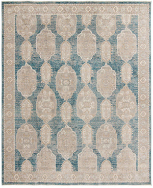 Blue 10' x 12' 4 Lola Rectangle Area Rug Polypropylene With Jute Backing Traditional Pattern Easy Clean Carpet for Home Interior Design for Sale at Rug Engine