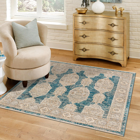 Blue 7' 10 x 7' 10 Lola Square Area Rug Polypropylene With Jute Backing Traditional Pattern Easy Clean Carpet for Home Interior Design for Sale at Rug Engine