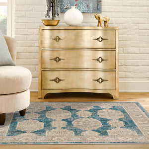 Blue 3' 11 x 3' 11 Lola Square Area Rug Polypropylene With Jute Backing Traditional Pattern Easy Clean Carpet for Home Interior Design for Sale at Rug Engine