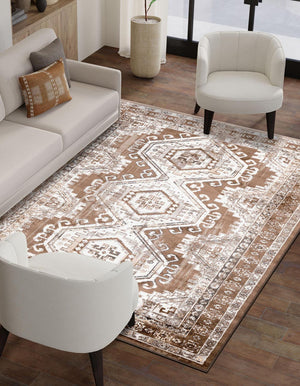 Brown 2' x 3' 1 Charlotte Rectangle Area Rug 100% Polypropylene With Jute Backing Traditional Classical Durable Carpet for Living Dining Office Rooms for Sale at Rug Engine