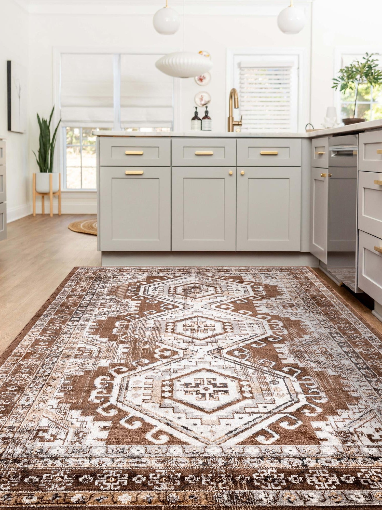 Brown 9' x 12' Charlotte Rectangle Area Rug 100% Polypropylene With Jute Backing Traditional Classical Durable Carpet for Living Dining Office Rooms for Sale at Rug Engine