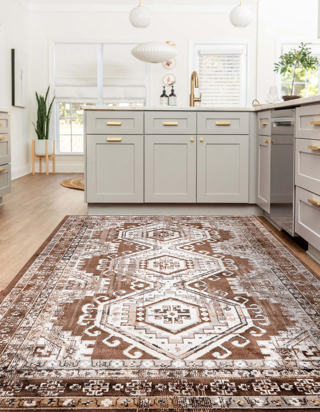 Brown 10' x 14' 1 Charlotte Rectangle Area Rug 100% Polypropylene With Jute Backing Traditional Classical Durable Carpet for Living Dining Office Rooms for Sale at Rug Engine