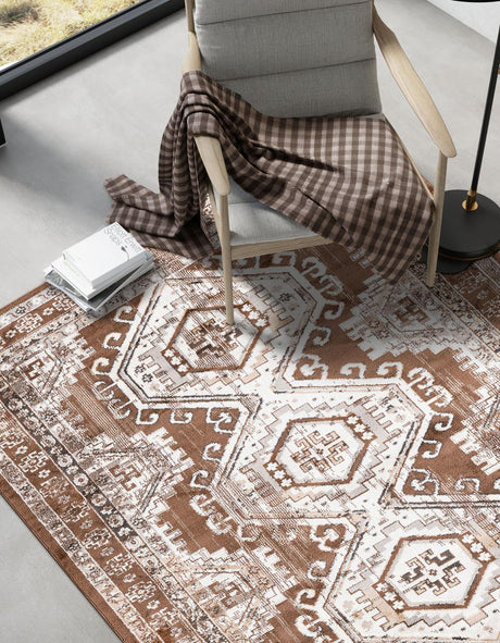 Brown 10' x 13' 1 Charlotte Rectangle Area Rug 100% Polypropylene With Jute Backing Traditional Classical Durable Carpet for Living Dining Office Rooms for Sale at Rug Engine