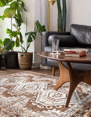 Brown 2' x 3' 1 Charlotte Rectangle Area Rug 100% Polypropylene With Jute Backing Traditional Classical Durable Carpet for Living Dining Office Rooms for Sale at Rug Engine