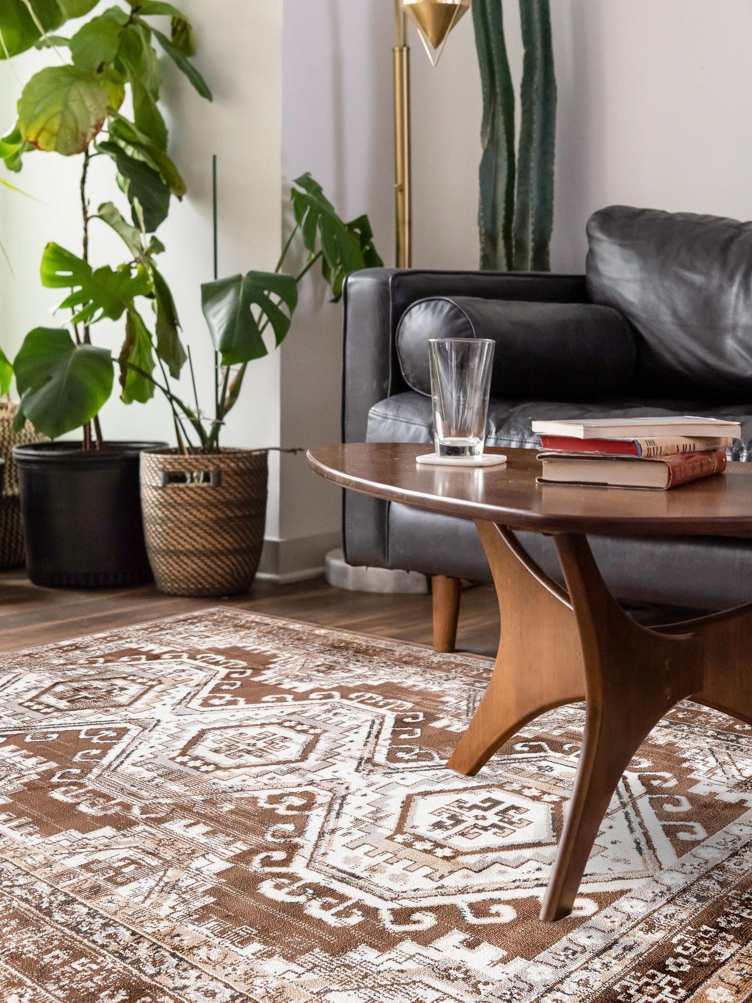 Brown 9' x 12' Charlotte Rectangle Area Rug 100% Polypropylene With Jute Backing Traditional Classical Durable Carpet for Living Dining Office Rooms for Sale at Rug Engine