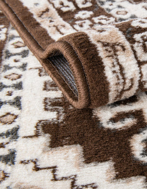 Brown 7' 1 x 10' Charlotte Rectangle Area Rug 100% Polypropylene With Jute Backing Traditional Classical Durable Carpet for Living Dining Office Rooms for Sale at Rug Engine