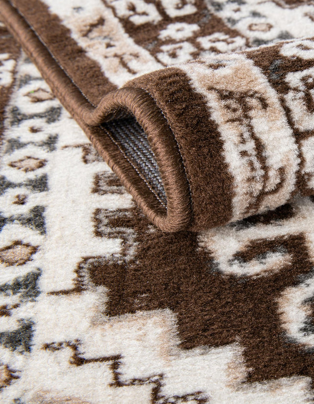 Brown 7' 1 x 10' Charlotte Rectangle Area Rug 100% Polypropylene With Jute Backing Traditional Classical Durable Carpet for Living Dining Office Rooms for Sale at Rug Engine
