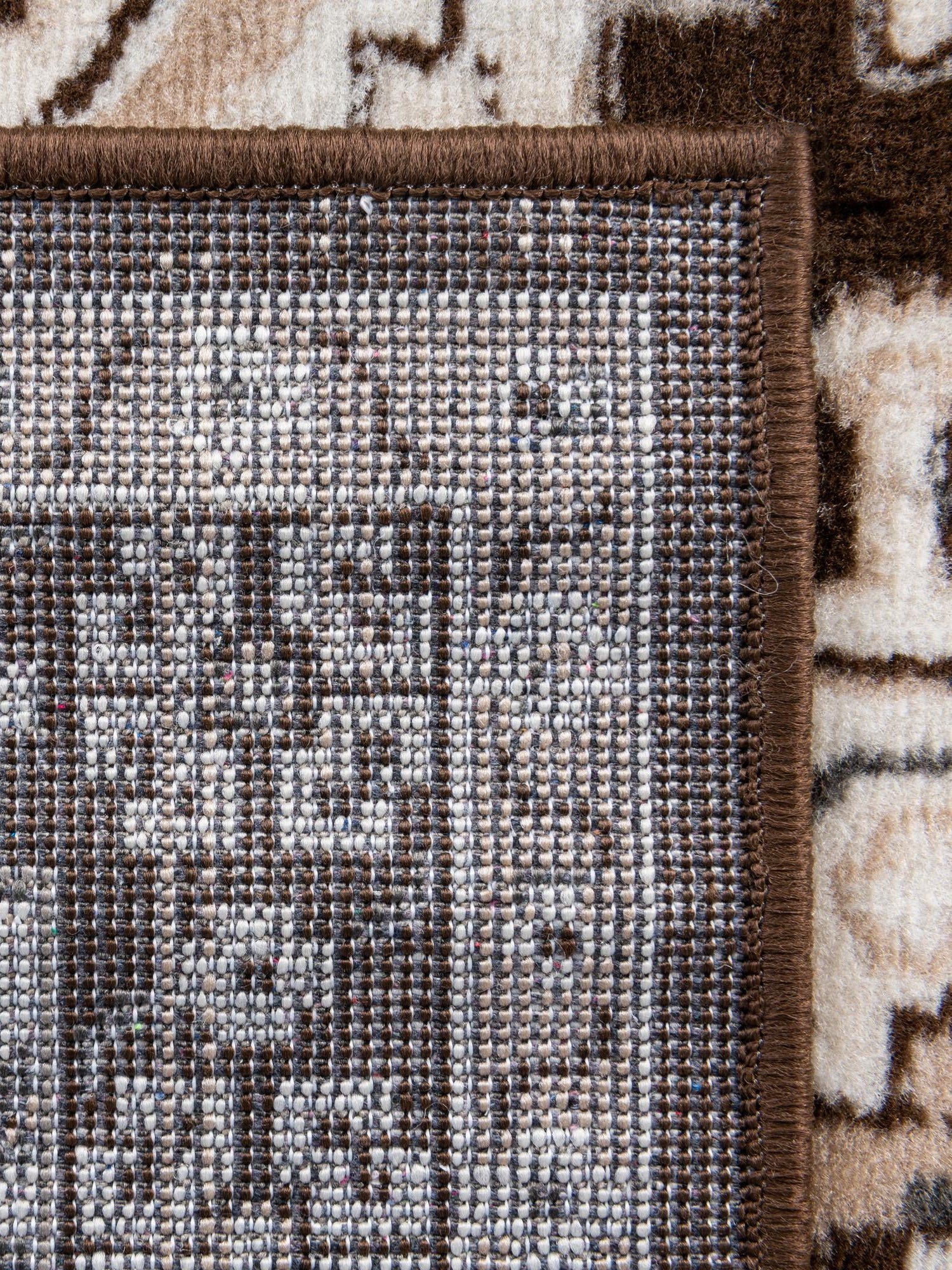 Brown 4' 1 x 6' 1 Charlotte Rectangle Area Rug 100% Polypropylene With Jute Backing Traditional Classical Durable Carpet for Living Dining Office Rooms for Sale at Rug Engine