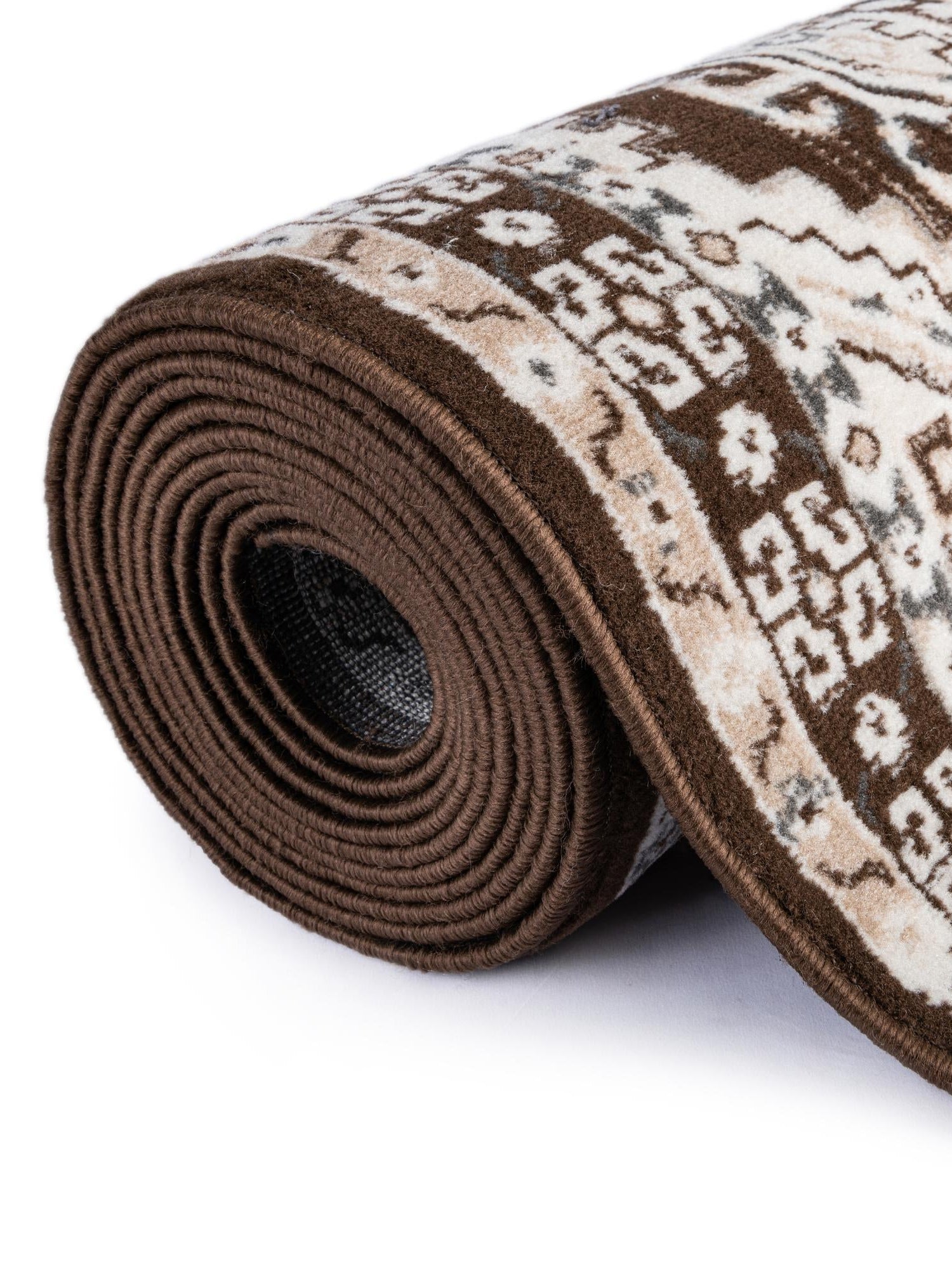 Brown 4' 1 x 6' 1 Charlotte Rectangle Area Rug 100% Polypropylene With Jute Backing Traditional Classical Durable Carpet for Living Dining Office Rooms for Sale at Rug Engine
