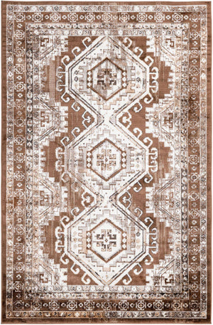 Brown 5' 3 x 8' Charlotte Rectangle Area Rug 100% Polypropylene With Jute Backing Traditional Classical Durable Carpet for Living Dining Office Rooms for Sale at Rug Engine