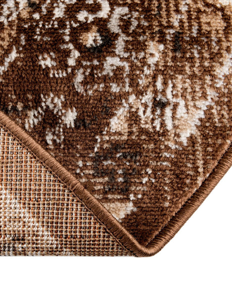 Brown 5' 3 x 5' 3 Charlotte Round Area Rug 100% Polypropylene With Jute Backing Traditional Classical Durable Carpet for Living Dining Office Rooms for Sale at Rug Engine